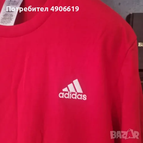 Adidas класическа червена тениска | Размер L | НОВА с етикет, снимка 2 - Тениски - 55541679