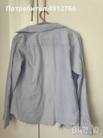 Стилна дамска риза на синьо-бяло райе Long Island, снимка 2 - Ризи - 55596144
