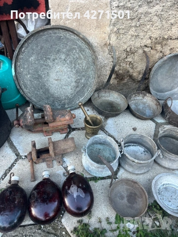 Стари медни автентични посуди, снимка 2 - Колекции - 54093240