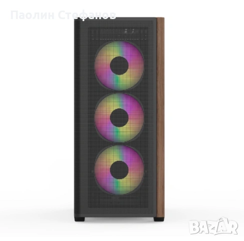 Кутия AeroCool D501A, ATX/mATX/Mini-ITX, 1x USB 3.1, 3x 120 mm ARGB вентилатора, черна, с прозорец, , снимка 2 - Други - 54460210