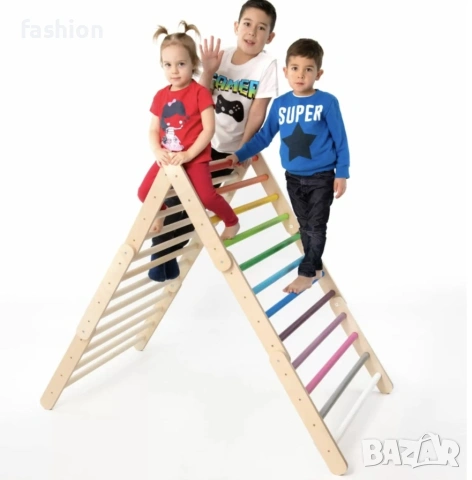 Модифициращ се Пиклер триъгълник 6 модула с рампа за катерене/пързалка, снимка 2 - Други - 54037065
