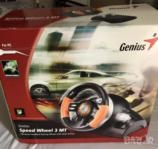 Геймърски волан Genius Speed Wheel 3 MT Windows XP, снимка 12 - Аксесоари - 55320823