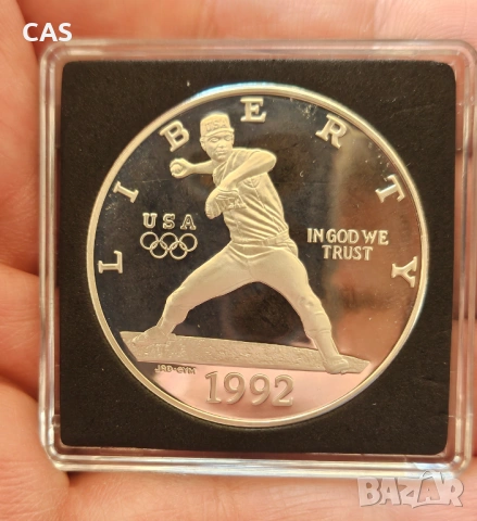 1 Долар 1992 САЩ - сребро , снимка 8 - Нумизматика и бонистика - 54347462