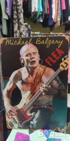 Michael Balzany FLEA-метална табела(плакет), снимка 3 - Китари - 54488145