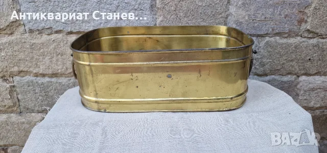 Масивен месингов съд , снимка 3 - Антикварни и старинни предмети - 55658480