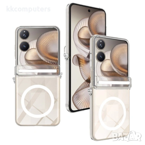Xiaomi Mix Flip 2 калъф – магнитен, прозрачен PC, защита на пантата, протектор, снимка 2 - Калъфи, кейсове - 54594238