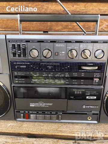 Радиокасетофон HITACHI TRK-9100W -(Japan), снимка 4 - Радиокасетофони, транзистори - 54527353
