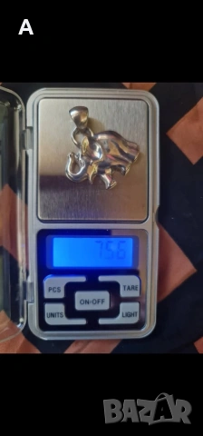 Масивно сребърно слонче 7,5гр., снимка 2 - Колиета, медальони, синджири - 54205251