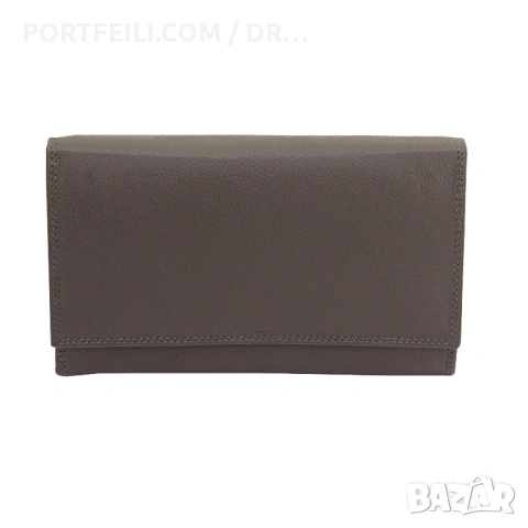 Дамско RFID портмоне от телешка кожа, в елегантно сиво, Friedrich Germany