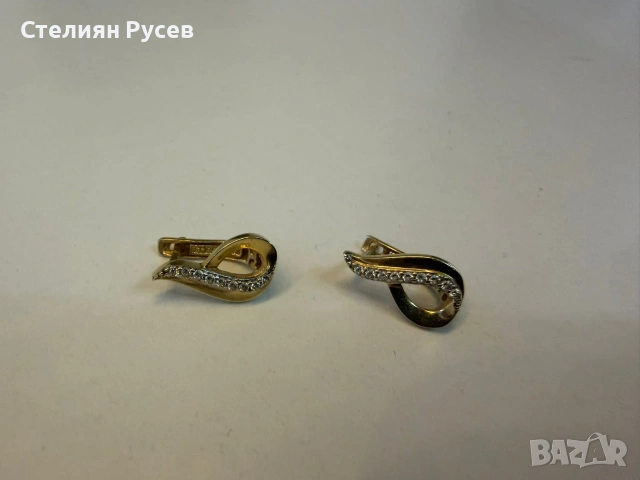 3.25 гр  златни обеци / златно / злато / GOLD 585 / 14 карата   85 евро за грам за 14 карата злато, снимка 4 - Обеци - 54991296