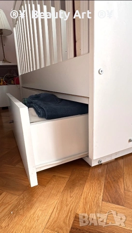 Детска кошара МДФ 60/120 с люлеещ механизъм , снимка 10 - Кошарки - 54695862