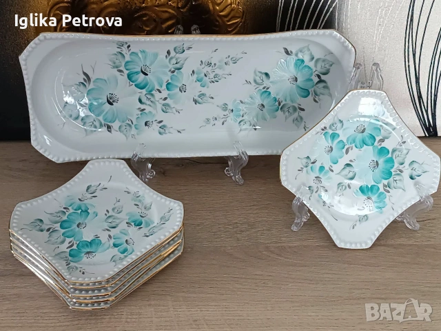 Сервиз за десерт Изида, снимка 5 - Антикварни и старинни предмети - 54982334
