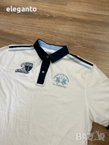 Оригинална мъжка тениска LA MARTINA Cotton Polo Shirt , 3XL - slim fit размер , снимка 3 - Тениски - 54193661