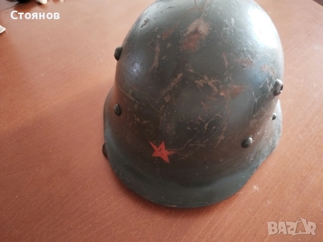 Воена българска каска М36 от войната , снимка 2 - Антикварни и старинни предмети - 54839036