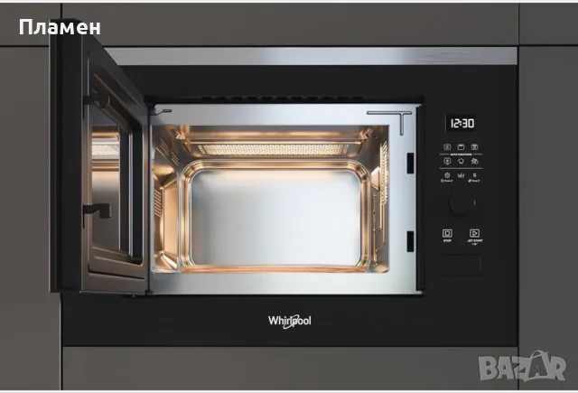 Whirlpool WMF250G микровълнова за вграждане фурна , цифров дисплей 25L 900W Грил Черно стъкло Нова, снимка 6 - Микровълнови - 55578169