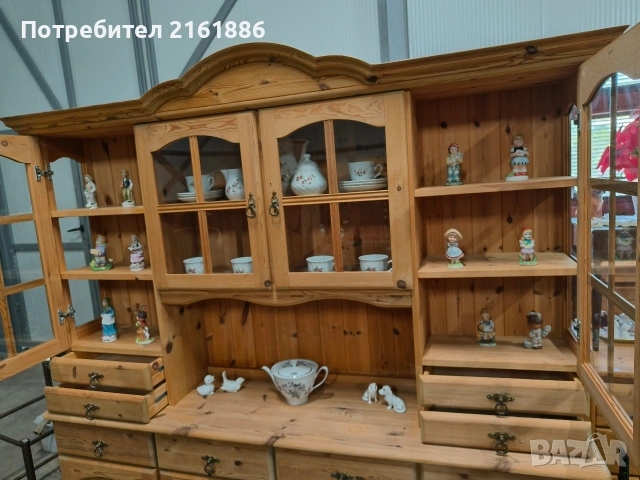 Кухненски бюфет с витрина , снимка 2 - Секции и витрини - 54568077