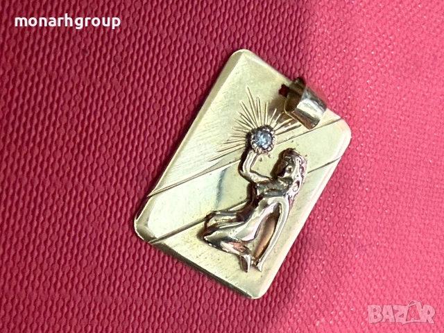 Златна висулка /585/, снимка 2 - Колиета, медальони, синджири - 54904538
