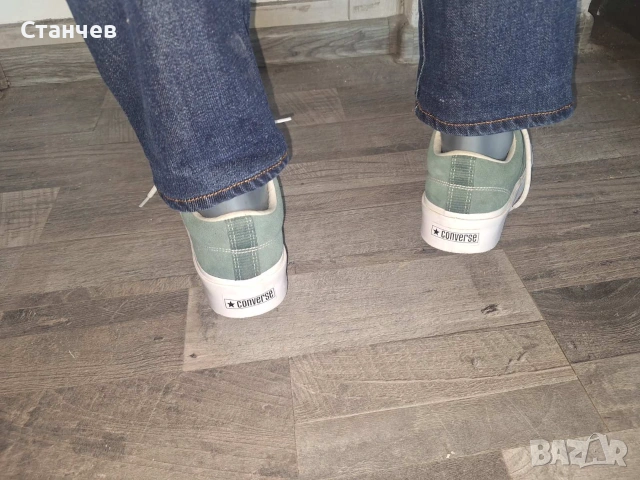 ЧИСТО НОВИ оригинални кецове Converse (естествен велур) – №42, снимка 6 - Кецове - 55071756