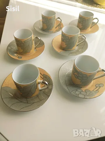 Луксозен японски комплект чаши за кафе/еспресо – Yamasen Gold Collection (Fine Porcelain Japan, 24ct