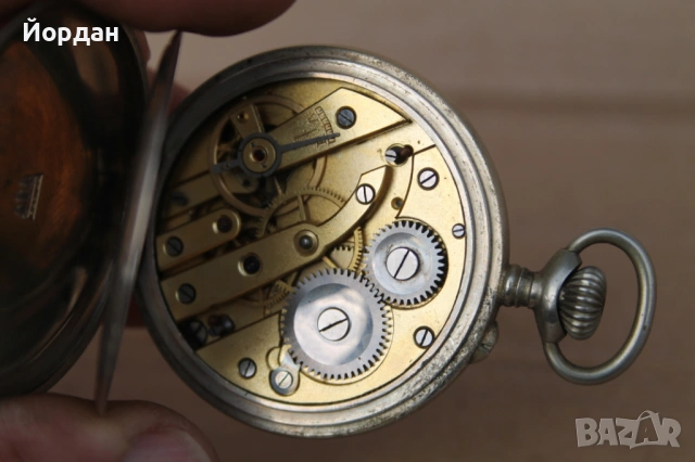 Джобен швейцарски часовник с порцеланов циферблат, снимка 9 - Мъжки - 54149989