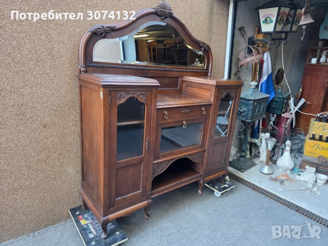 Уникален шкаф с кристални стъкла в стил Луи 15, снимка 7 - Шкафове - 54347403