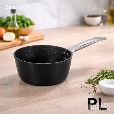 Касерола Oliver Voltz Biostone OV54421N18 – Ø18 см, 2.35L, Кован алуминий Код P2060, снимка 3 - Съдове за готвене - 53992685