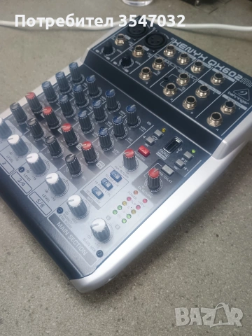 пулт behringer xenyx qx602 MP3 , снимка 3 - Ресийвъри, усилватели, смесителни пултове - 54810348