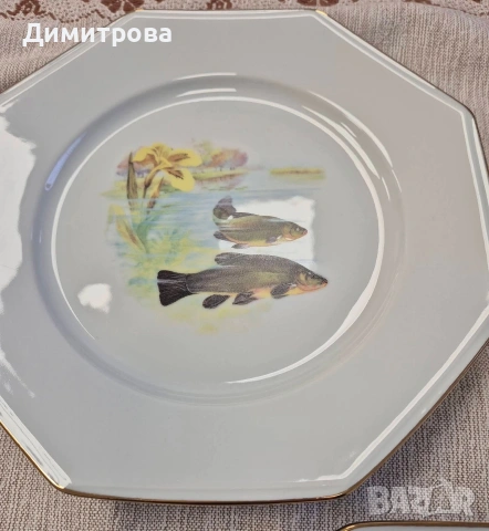 Рибен сервиз, Лимож, снимка 4 - Сервизи - 54227751