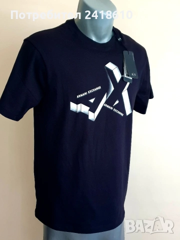Armani Exchange A/X Organic Cotton Regular Fit Mens Size S НОВО! ОРИГИНАЛ! Мъжка Тениска!