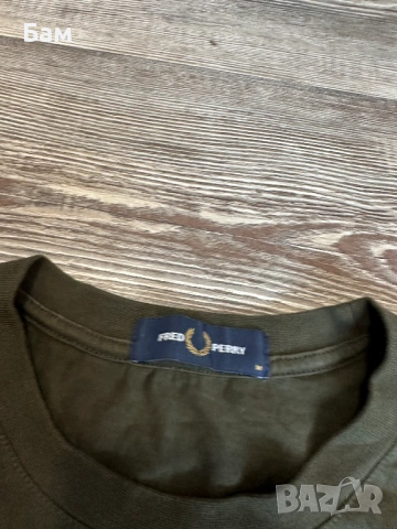 Оригинална мъжка тениска Fred Perry Central Logo Tee размер М, снимка 4 - Тениски - 54640853
