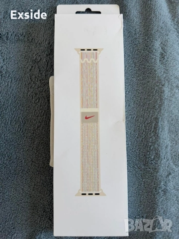 Продавам оригинална каишка за Apple Watch, Starlight/Pink Nike Sport Loop, 46mm