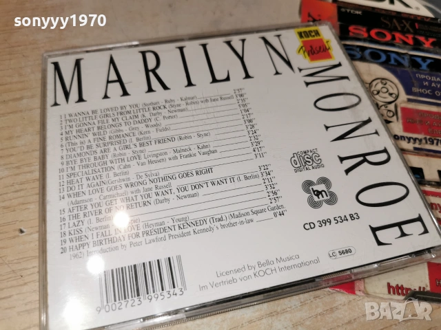 MARILYN MONROE CD ВНОС GERMANY 1906261259H2E7R, снимка 14 - CD дискове - 54968586