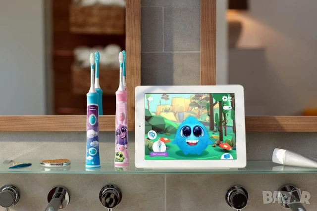 Детска електрическа четка за зъби Philips Sonicare for Kids 3+ Bluetooth HX6351/41 Pink, снимка 2 - Други - 55207266