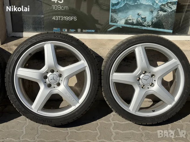 Оригинални 20" AMG Джанти Спорт Пакет за Mercedes W221 / C216 + Гуми Kumho DOT 24, снимка 4 - Гуми и джанти - 55536987