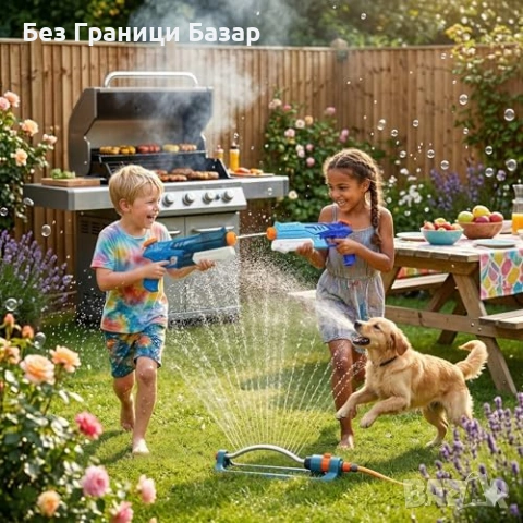 Нов комплект Водни пистолети 2 броя 300 мл далечен обхват за летни игри двор басейн плаж, снимка 5 - Други - 54225848