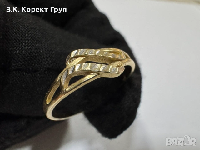 Златен пръстен 14К 585 -1,47 гр, снимка 3 - Пръстени - 54876473