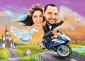 Дигитални Карикатури Портрет Ръчна Рисувана Карикатура Подарък Рожден ден Юбилей Двойка Картини , снимка 10
