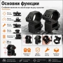 Комплект от две стойки R10 монтаж на оптика фенер бързомер прицел върху оръжие ловна пушка въздушна, снимка 2