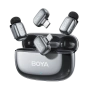 BOYA mini 2-01 Lunar Silver – Безжична микрофонна система USB-C + Lightning, снимка 1