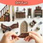 3D дървен пъзел с Led осветление DIY Book Nook Kit – Magic World древна вълшебна стая - НОВ, снимка 2