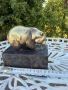 Масивна бронзова скулптура на мечка – френска арт пластика (L'Art Bronze), снимка 6
