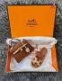 дамски комплект чанта и чехли hermes , снимка 1