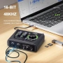 2-канален USB аудио интерфейс XLR 48V фантомно захранване за запис и стрийминг – Мини, снимка 9