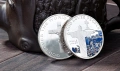 Монета - Бог обича света , Бог е с мен - Silver, снимка 2