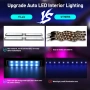 LED амбиентно осветление с APP контрол и 16 милиона цвята, музикален режим, цветна памет, снимка 4