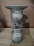 Луксозен комплект, аранжировка с сребърни клонки и сребърен свещник. , снимка 3