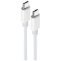 Кабел за данни 1TECH USBCC-1M, Type-C към Type-C, PD30W, 1.0m, Бял, снимка 4