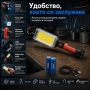 Работна къмпинг лампа 20W 800Lm COB с магнит кука щипка и батерии 18650 палатка туризъм сервиз, снимка 6