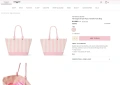 Victoria's Secret Heritage Stripe Rope Handle Tote Bag Голяма дамска чанта, снимка 3