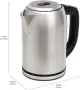 Amazon Basics Електрическа кана 1.7L WK8315JEEK с контрол на температурата, снимка 2